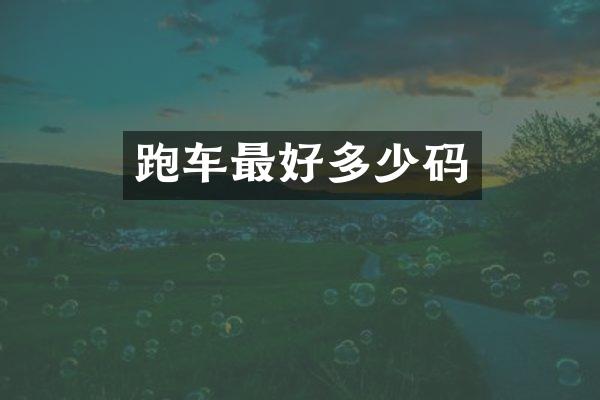 跑车最好多少码