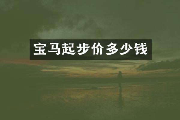 宝马起步价多少钱