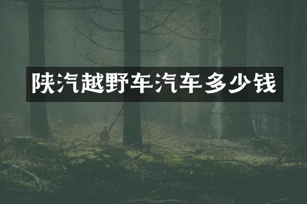 陕汽越野车汽车多少钱