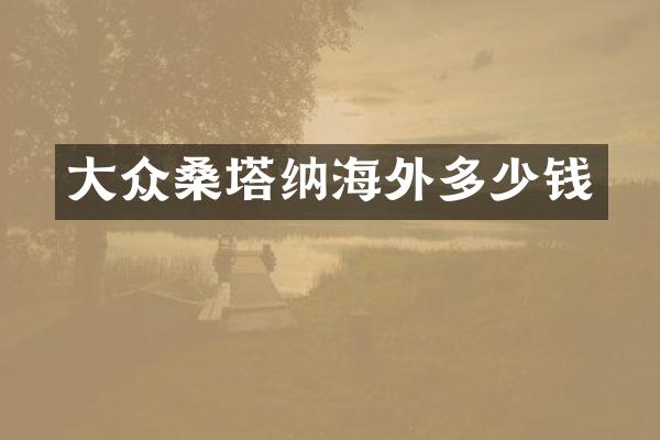 大众桑塔纳海外多少钱