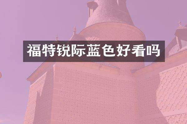 福特锐际蓝色好看吗