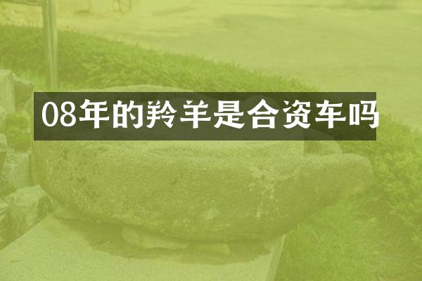 08年的羚羊是合资车吗