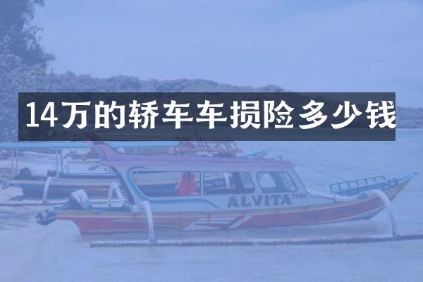 14万的轿车车损险多少钱