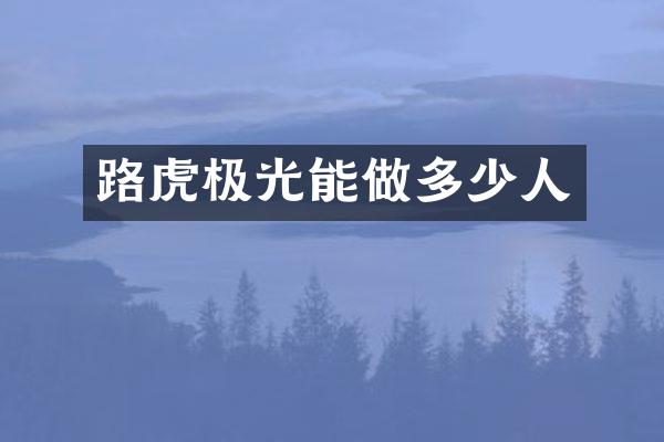 路虎极光能做多少人