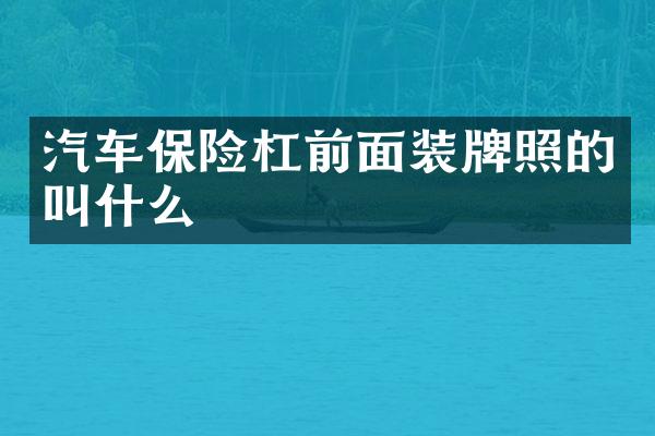 汽车保险杠前面装牌照的叫什么