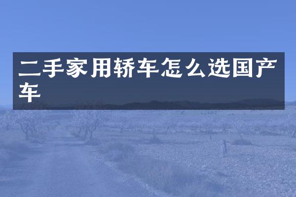 二手家用轿车怎么选国产车
