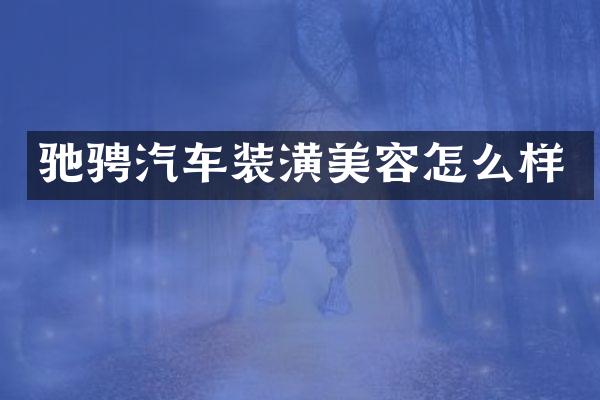 驰骋汽车装潢美容怎么样