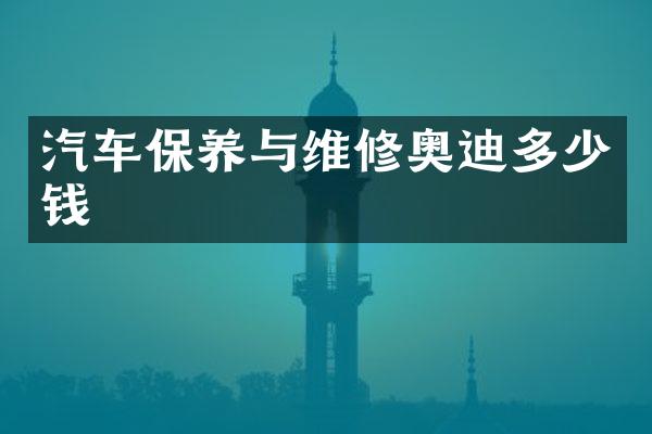 汽车保养与维修奥迪多少钱
