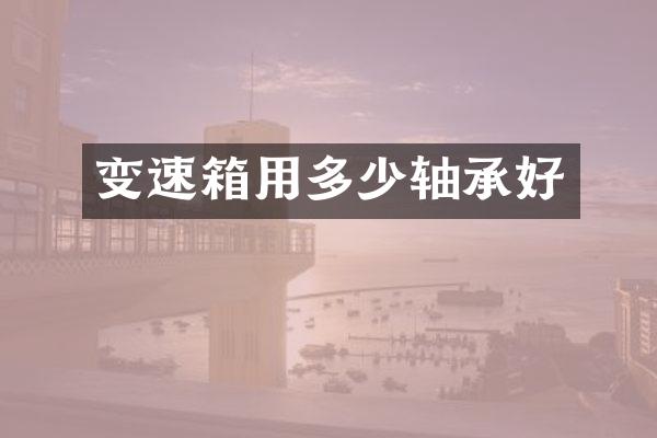 变速箱用多少轴承好