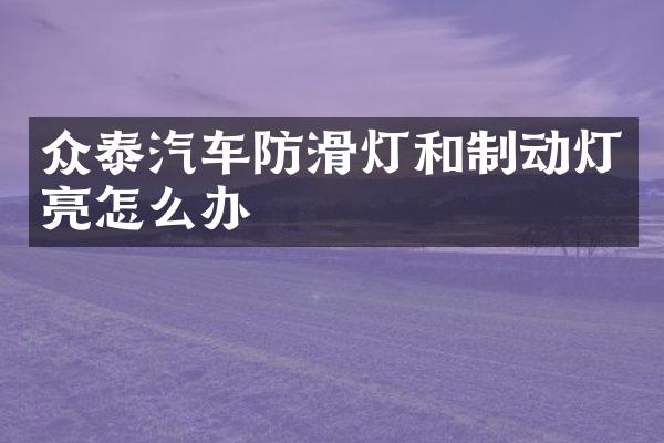 众泰汽车防滑灯和制动灯亮怎么办