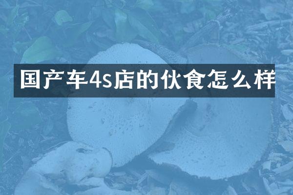 国产车4s店的伙食怎么样
