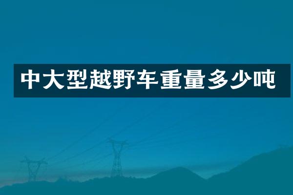 中大型越野车重量多少吨