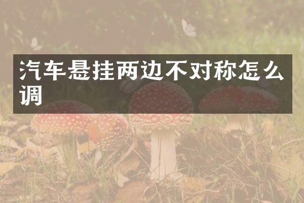 汽车悬挂两边不对称怎么调