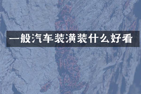 一般汽车装潢装什么好看