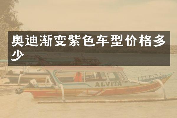 奥迪渐变紫色车型价格多少