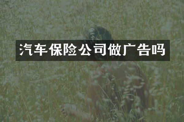 汽车保险公司做广告吗