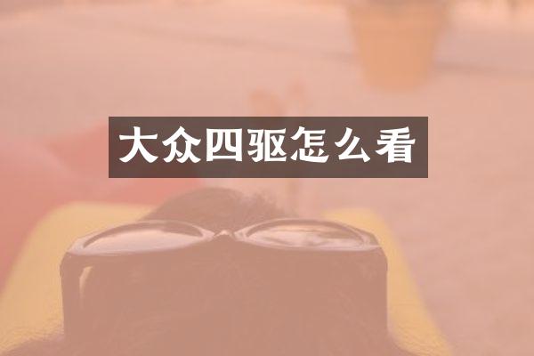 大众四驱怎么看