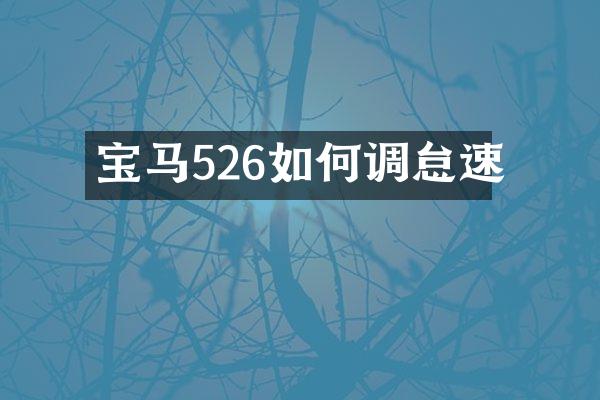 宝马526如何调怠速