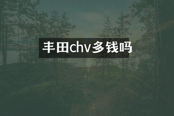 丰田chv多钱吗