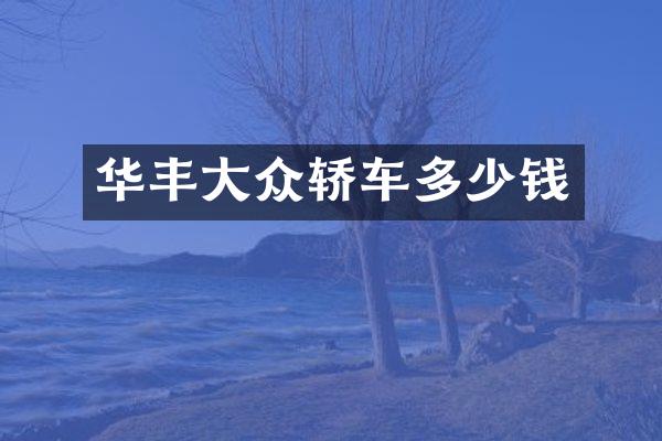 华丰大众轿车多少钱