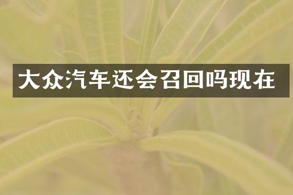 大众汽车还会召回吗现在