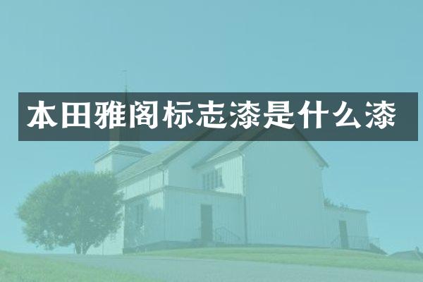 本田雅阁标志漆是什么漆