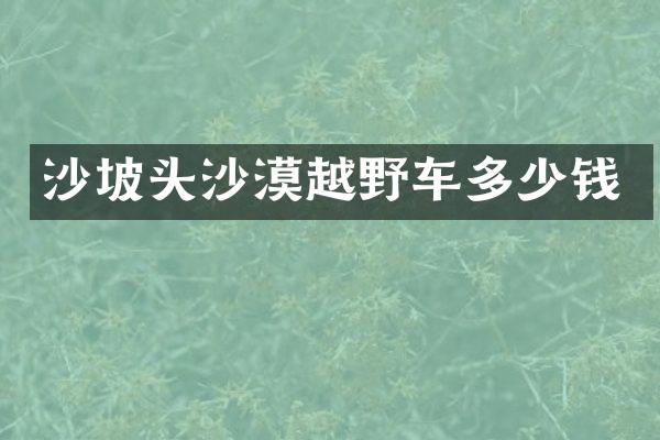 沙坡头沙漠越野车多少钱