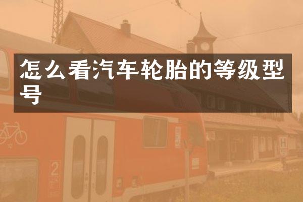 怎么看汽车轮胎的等级型号