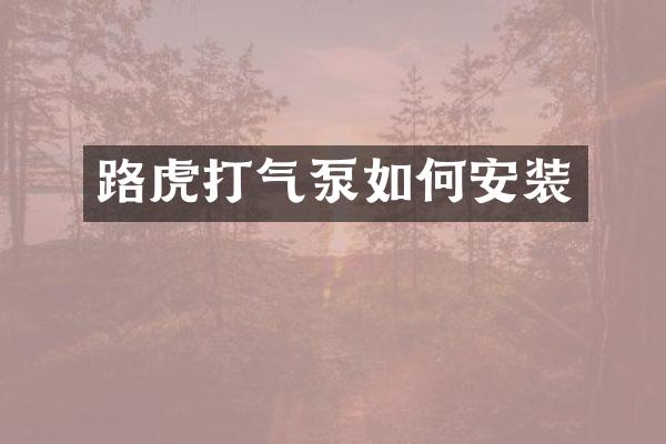 路虎打气泵如何安装