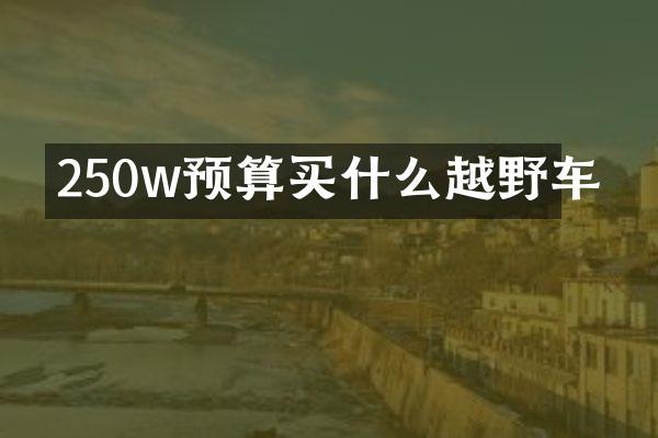 250w预算越野车