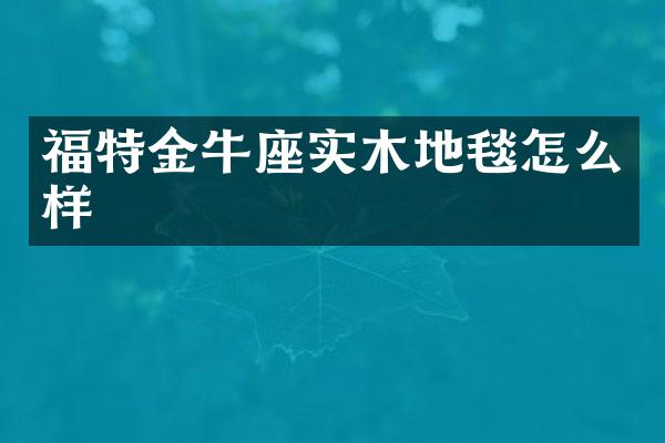 福特金牛座实木地毯怎么样