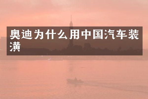 奥迪为什么用中国汽车装潢