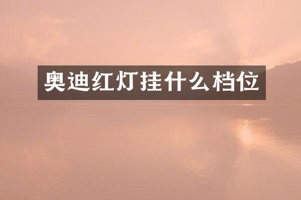 奥迪红灯挂什么档位