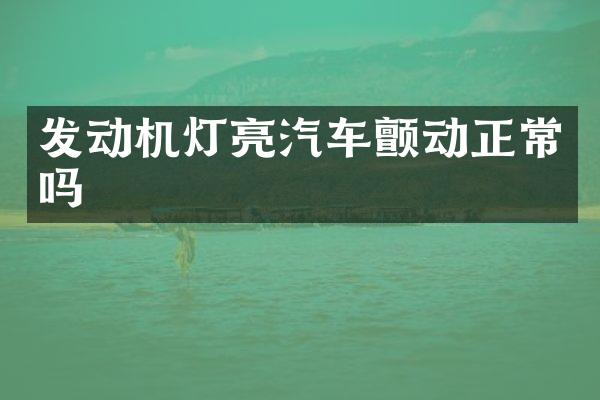 发动机灯亮汽车颤动正常吗