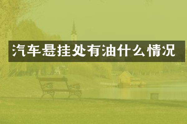 汽车悬挂处有油什么情况