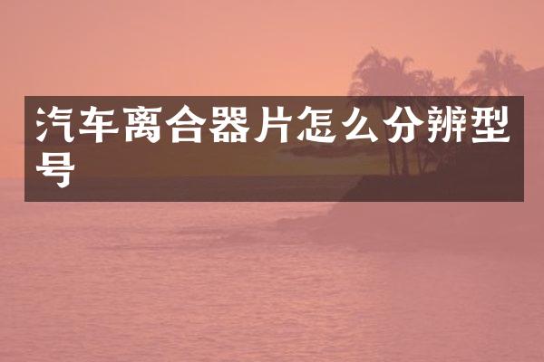 汽车离合器片怎么分辨型号