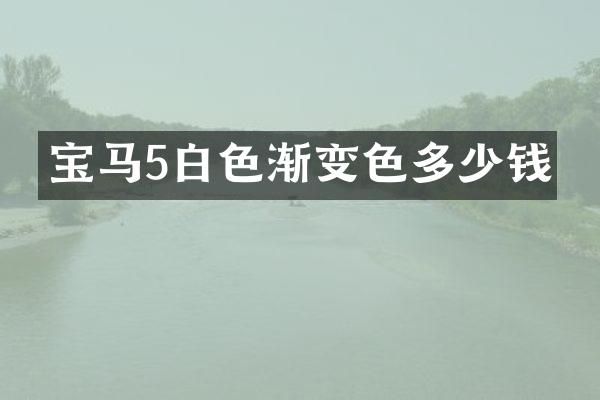 宝马5白色渐变色多少钱