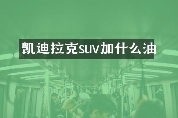 凯迪拉克suv加什么油