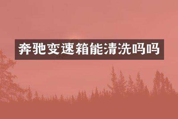 奔驰变速箱能清洗吗吗