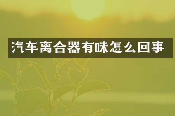 汽车离合器有味怎么回事