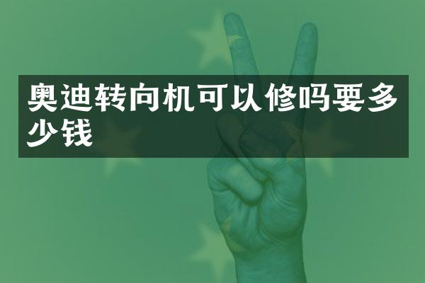 奥迪转向机可以修吗要多少钱