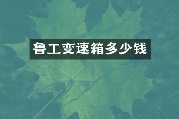 鲁工变速箱多少钱
