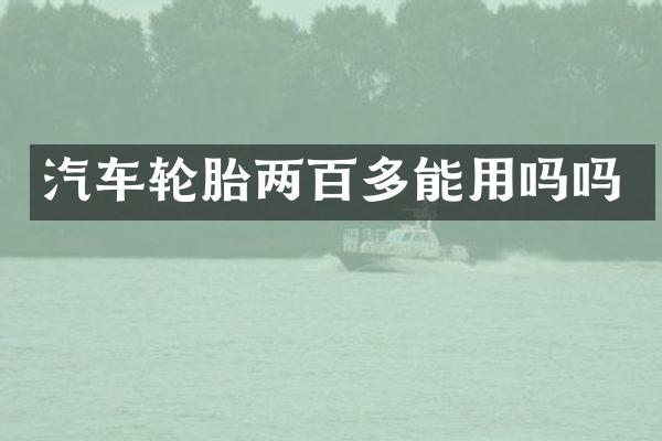 汽车轮胎两百多能用吗吗