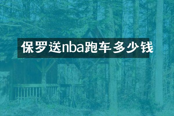 保罗送nba跑车多少钱