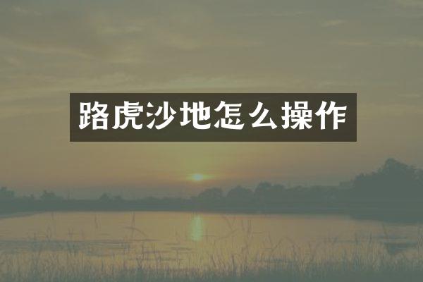 路虎沙地怎么操作