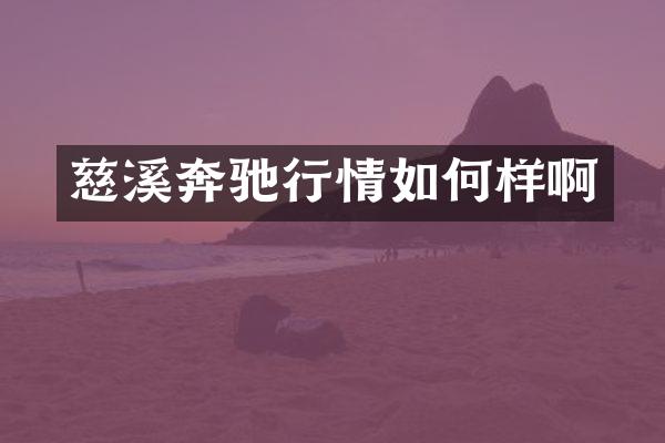 慈溪奔驰行情如何样啊