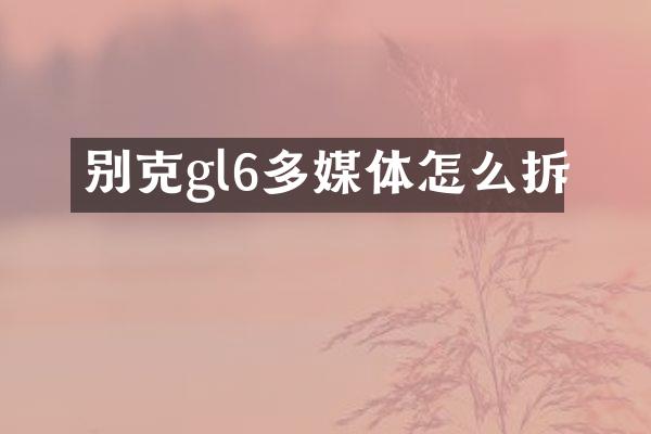 别克gl6多媒体怎么拆