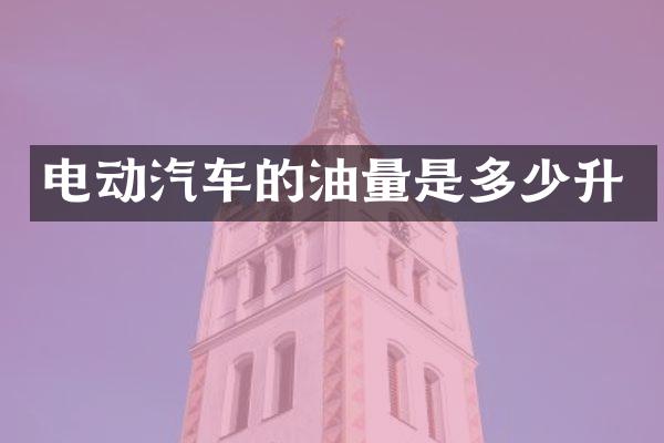 电动汽车的油量是多少升