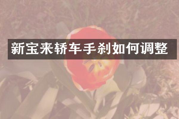 新宝来轿车手刹如何调整