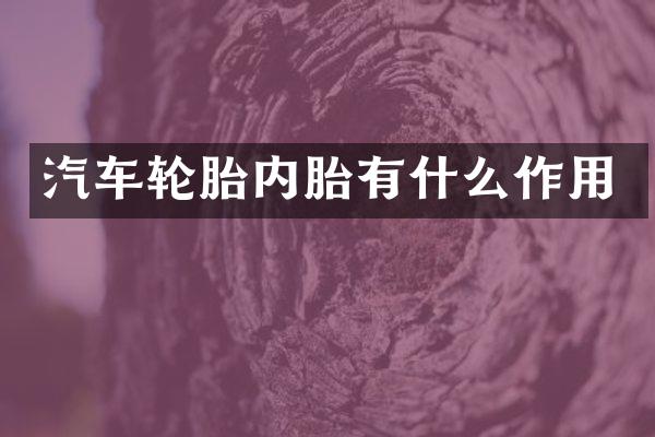 汽车轮胎内胎有什么作用